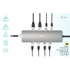 i-tec USB-C Metal Nano 2x Display Docking Station + Power Delivery 100 W