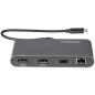 StarTech.com Thunderbolt 3 Mini Dock - Docking Station TB3 portatile per doppio monitor DisplayPort 4K 60Hz -USB- A hub (USB