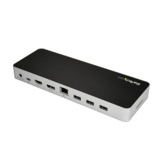 StarTech.com Docking Station USB-C per portatili a doppia uscita Video Dual-4K - USB Power Deliver 60W - Lettore Scheda Memoria