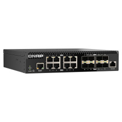 QNAP QSW-M3216R-8S8T switch di rete Gestito L2 L3 10G Ethernet (100 1000 10000) 1U Nero