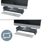 Leitz Ergo Adjustable Monitor Stand supporto da tavolo per Tv a schermo piatto 68,6 cm (27") Scrivania Grigio