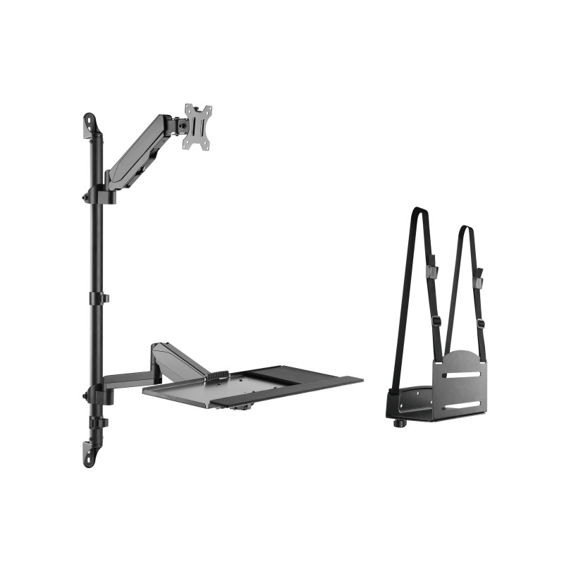 Equip 650170 base e supporto per PC/workstation All-in-One 8 kg Nero 43,2 cm (17") 81,3 cm (32")