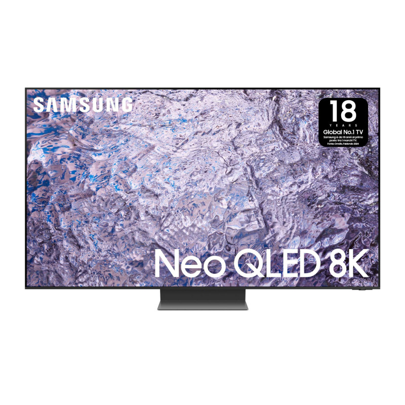 Samsung Series 8 TV QE85QN800CTXZT Neo QLED 8K, Smart TV 85" Processore Neural Quantum 8K, Dolby Atmos e OTS+, Titan Black 2023