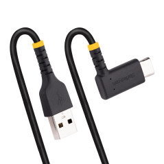 StarTech.com Cavo da USB-A a USB-C a 90° da 1m - Cavetto di Ricarica Veloce USB Tipo C per uso intensivo - Cavo Dati da USB 2.0