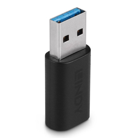 Lindy 41904 adattatore per inversione del genere dei cavi USB 3.2 Type A USB 3.2 Type C Nero