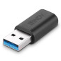 Lindy 41904 adattatore per inversione del genere dei cavi USB 3.2 Type A USB 3.2 Type C Nero