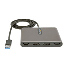 StarTech.com Adattatore USB-A a HDMI 1080p 60 Hz a 4 porte - Convertitore USB tipo A a HDMI - Multi Monitor Dongle Adapter -