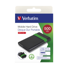 Verbatim 53111 disco rigido esterno 512 GB 5400 Giri min 2.5" Micro-USB B 2.0 3.2 Gen 1 (3.1 Gen 1) Nero, Verde