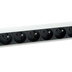 Equip 333313 unità di distribuzione dell'energia (PDU) 8 presa(e) AC 1U Nero, Argento