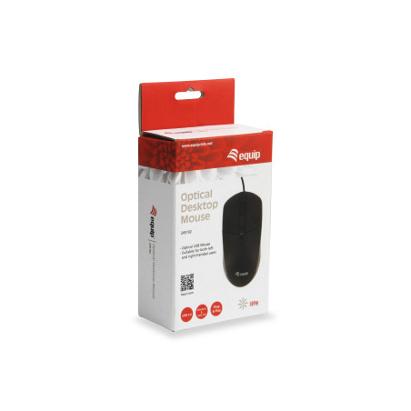 Equip 245102 mouse Ufficio Ambidestro USB tipo A Ottico 1000 DPI