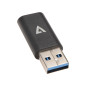 V7 V7USB3AC adattatore per inversione del genere dei cavi USB A USB C Nero