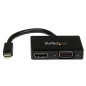 StarTech.com Adattatore Mini DisplayPort a HDMI e VGA - Convertitore audio/video da viaggio mDP 2 in 1 - 1920x1200 / 1080p