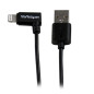 StarTech.com Cavo connettore ad angolo lightning a 8 pin Apple a USB nero da 2 m per iPhone/iPod/iPad