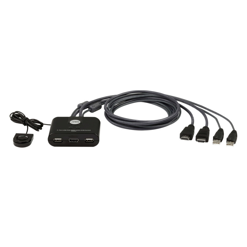 ATEN Switch KVM cablato HDMI FHD USB a 2 porte