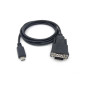 Equip 133392 cavo seriale Nero 1,5 m USB tipo-C DB-9