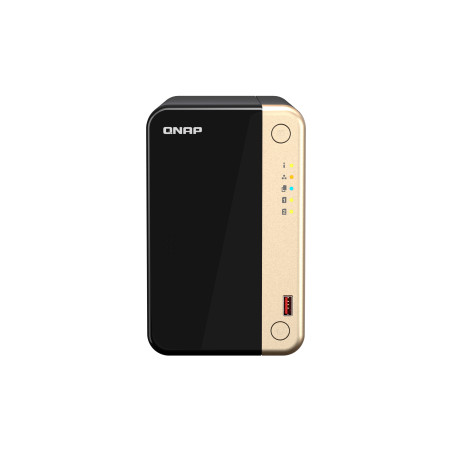 QNAP TS-264 NAS Tower Intel® Celeron® N5095 8 GB QNAP QTS Nero, Oro