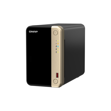 QNAP TS-264 NAS Tower Intel® Celeron® N5095 8 GB QNAP QTS Nero, Oro