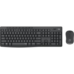 Logitech MK295 Silent Wireless Combo tastiera Mouse incluso Ufficio RF Wireless AZERTY Belga Grafite