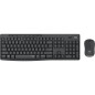 Logitech MK295 Silent Wireless Combo tastiera Mouse incluso Ufficio RF Wireless AZERTY Belga Grafite