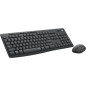 Logitech MK295 Silent Wireless Combo tastiera Mouse incluso Ufficio RF Wireless AZERTY Belga Grafite