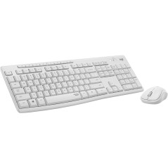 Logitech MK295 Silent Wireless Combo tastiera Mouse incluso Ufficio USB QWERTZ Tedesco Bianco