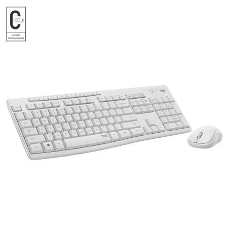 Logitech MK295 Silent Wireless Combo tastiera Mouse incluso Ufficio RF Wireless QWERTZ Svizzere Bianco