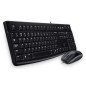 Logitech Desktop MK120 tastiera Mouse incluso USB QWERTZ Slovacco Nero