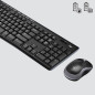 Logitech Wireless Combo MK270 tastiera Mouse incluso Casa RF Wireless QWERTY US International Nero, Argento