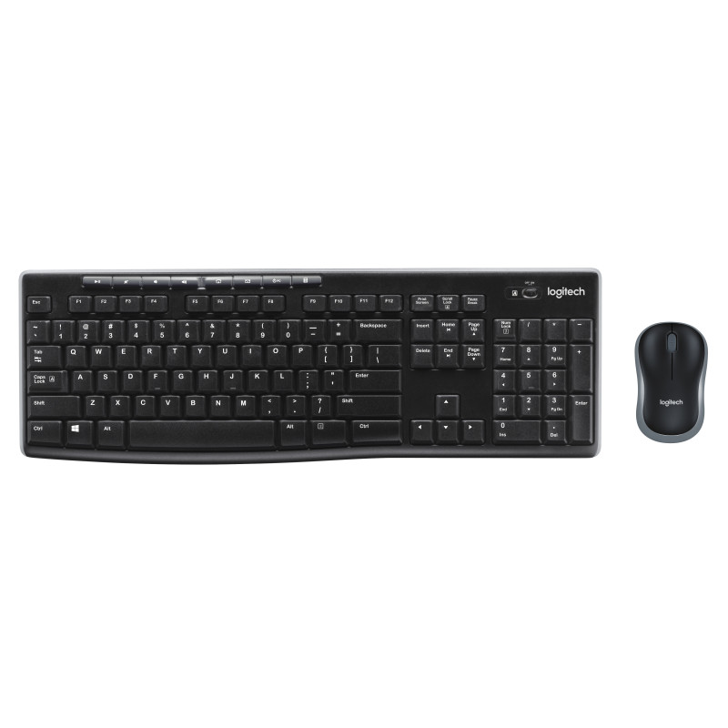 Logitech Wireless Combo MK270 tastiera Mouse incluso Casa USB QWERTY Inglese UK Nero