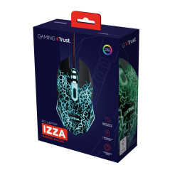 Trust GXT 105X Izza mouse Gaming Ambidestro USB tipo A Ottico 4000 DPI