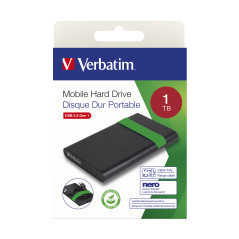 Verbatim 53112 disco rigido esterno 1 TB 5400 Giri min 2.5" USB di tipo B 3.2 Gen 1 (3.1 Gen 1) Nero