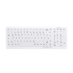 CHERRY AK-C7000 tastiera Medico RF Wireless QWERTZ Tedesco Bianco