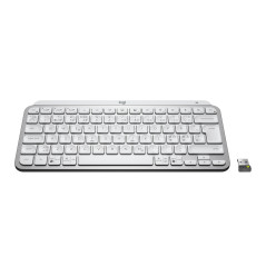 Logitech MX Keys Mini for Business tastiera Ufficio RF senza fili + Bluetooth QWERTY Nordic Alluminio, Bianco