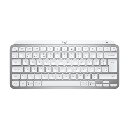 Logitech MX Keys Mini for Business tastiera Ufficio RF senza fili + Bluetooth QWERTY Inglese britannico Alluminio, Bianco