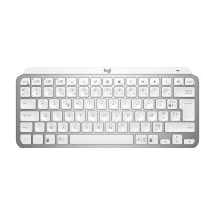 Logitech MX Keys Mini for Business tastiera Ufficio RF senza fili + Bluetooth AZERTY Francese Alluminio, Bianco