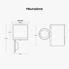 Samsung DV90BB7445GES3 asciugatrice a caricamento frontale Quick Dry 9 kg Classe A+++-5%, Porta nera + Panel nero