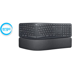 Logitech Ergo K860 tastiera Ufficio RF senza fili + Bluetooth Spagnolo Grafite