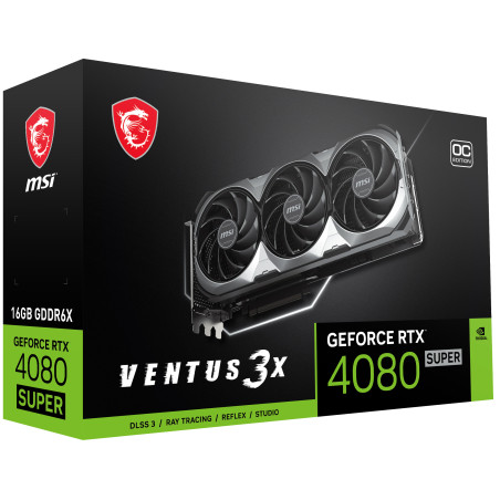 MSI VENTUS GeForce RTX 4080 SUPER 16G 3X OC NVIDIA 16 GB GDDR6X