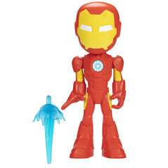 Marvel Spidey e I Suoi Fantastici Amici, mega Iron Man, action figure da 22,5 cm, giocattolo prescolare, per bambini dai 3 anni