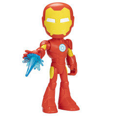 Marvel Spidey e I Suoi Fantastici Amici, mega Iron Man, action figure da 22,5 cm, giocattolo prescolare, per bambini dai 3 anni