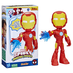 Marvel Spidey e I Suoi Fantastici Amici, mega Iron Man, action figure da 22,5 cm, giocattolo prescolare, per bambini dai 3 anni