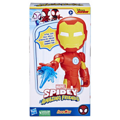 Marvel Spidey e I Suoi Fantastici Amici, mega Iron Man, action figure da 22,5 cm, giocattolo prescolare, per bambini dai 3 anni