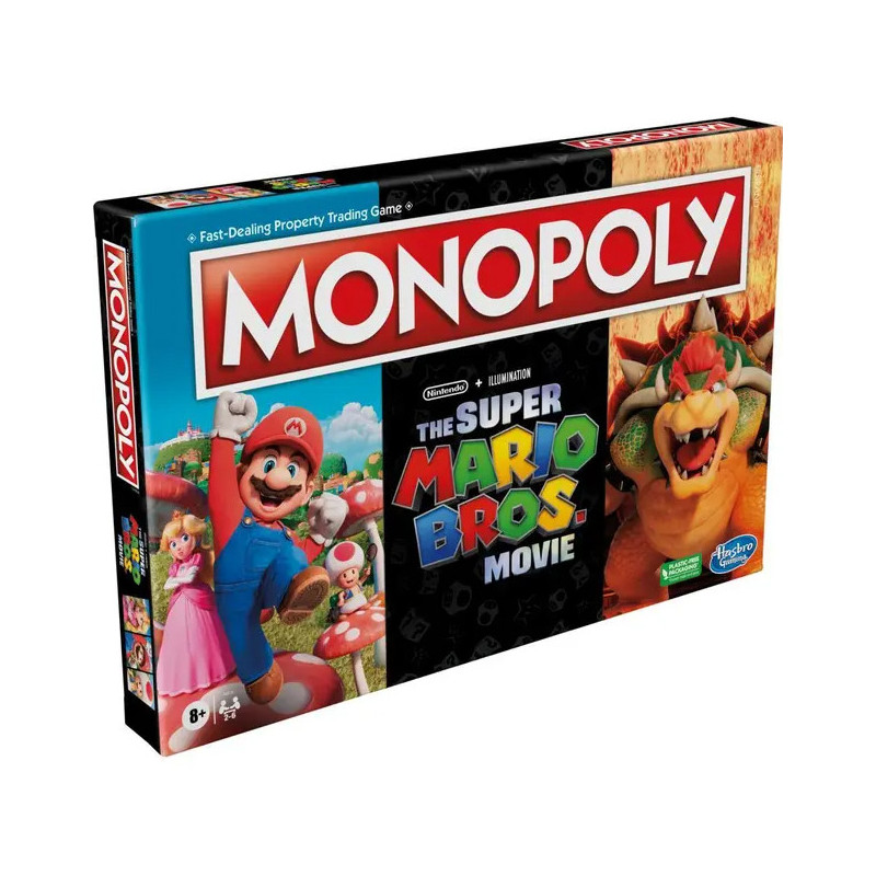 Monopoly - Super Mario Bros Edizione ispirata al film, gioco da tavolo per bambini e bambine, contiene la pedina di Bowser