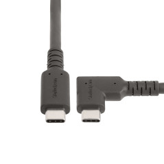 StarTech.com Cavo USB-C angolare robusto da 2 m, USB 3.2 Gen 1 (5 Gbps), cavo di trasferimento dati USB type-C ad angolo retto,