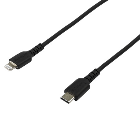 StarTech.com Cavo durevole da USB-C a Lightning da 2m nero - Cavo di alimentazione/sincronizzazione in Fibra aramidica robusta