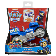 PAW Patrol , veicolo Moto Pups di Chase, motocicletta con motore a retrocarica e personaggio, per bambini dai 3 anni in su