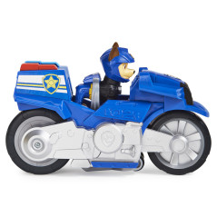 PAW Patrol , veicolo Moto Pups di Chase, motocicletta con motore a retrocarica e personaggio, per bambini dai 3 anni in su