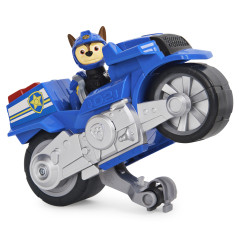 PAW Patrol , veicolo Moto Pups di Chase, motocicletta con motore a retrocarica e personaggio, per bambini dai 3 anni in su