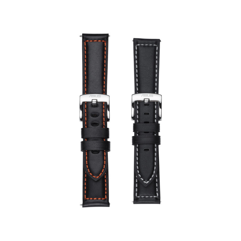 ASUS VivoWatch Strap (HC-S02) Cinghia Nero, Bianco Pelle