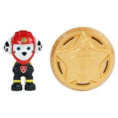 PAW Patrol , Personaggio Moto Pups con distintivo da agente indossabile e zainetto trasformabile, cucciolo a sorpresa, per